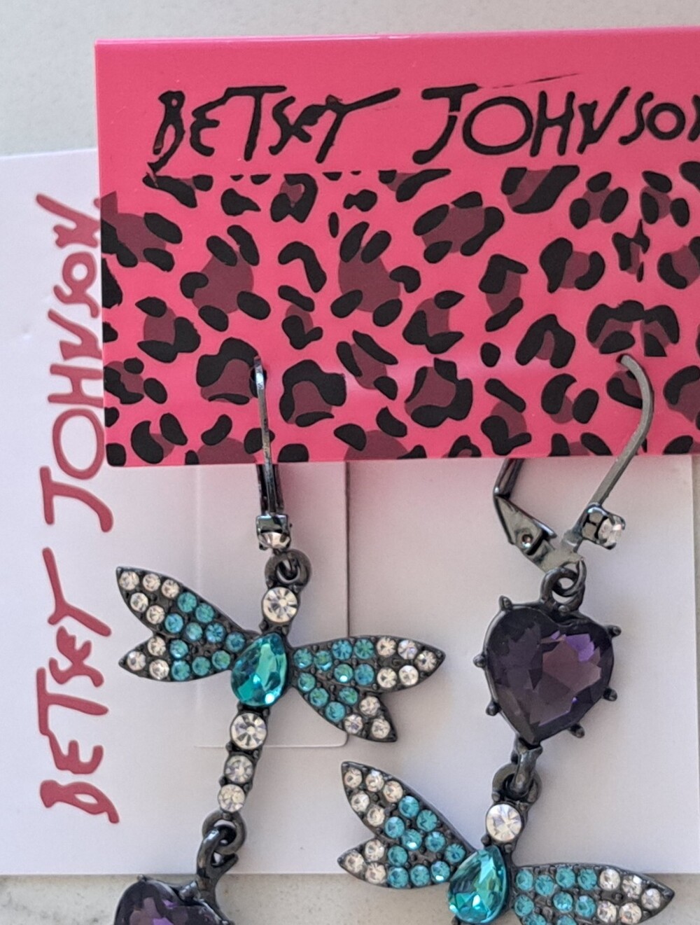 Betsey J Dragonfly Earrings - Picture 2 of 4